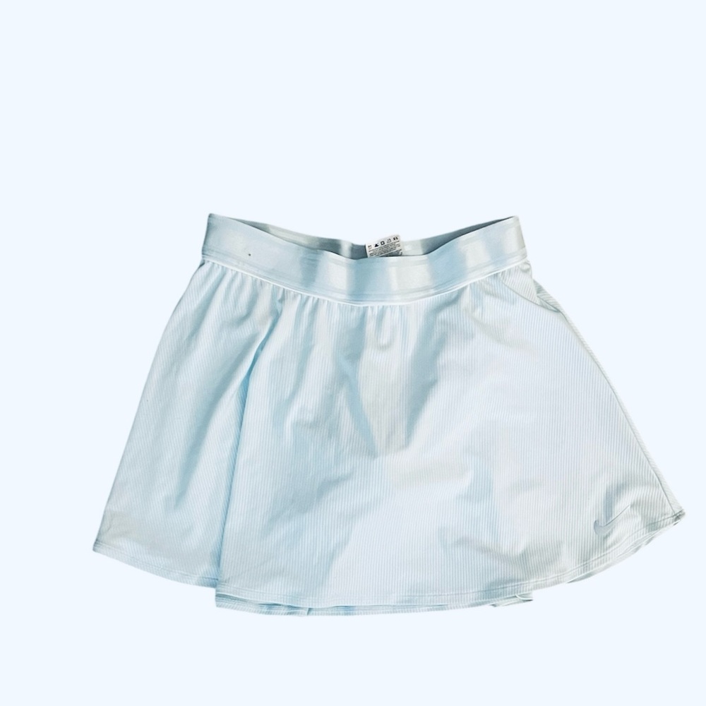Nike Dri-Fit Court Flouncy Tennis Skirt Skort Size Large Light Blue